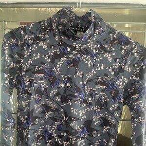 MIMA ROSSO WOMENS MOCK TURTLENECK STRETCH SHIRT SZ S